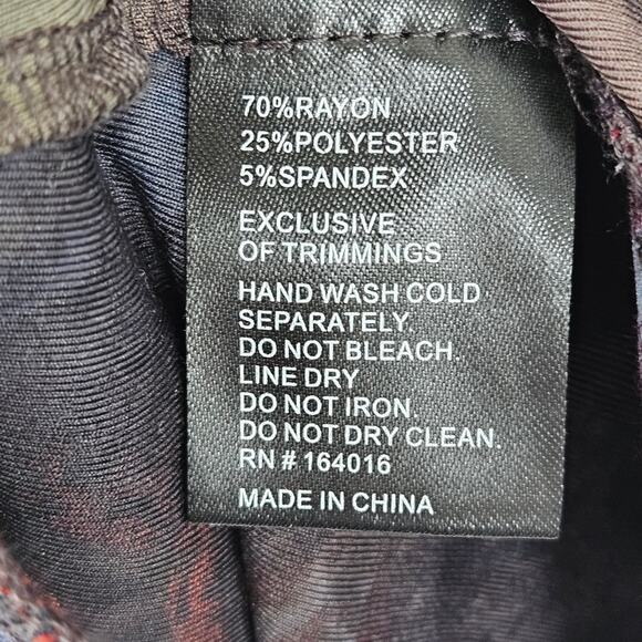 Calessa Velour Print Burnout Knit Draped Asymmetric Zip Front Cardigan - Picture 12 of 13